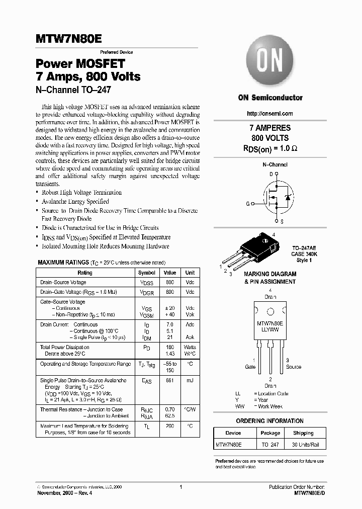 MTW7N80E-D_5555504.PDF Datasheet