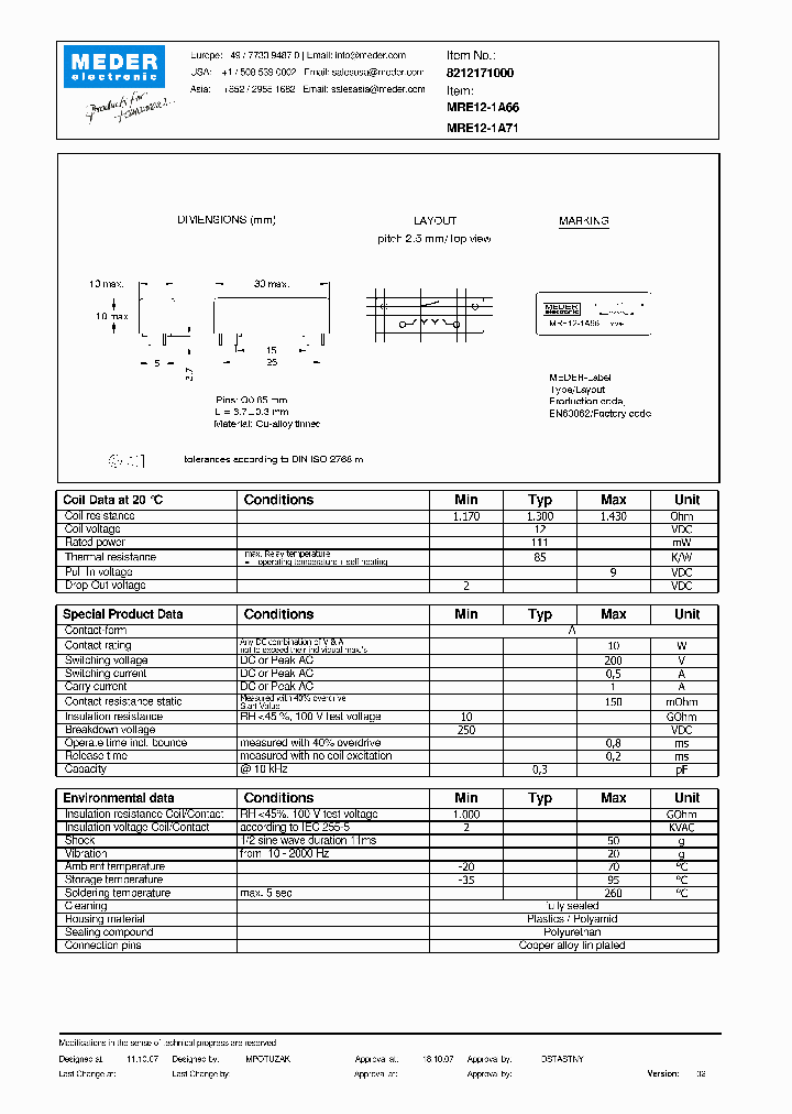 MRE12-1A71_5559007.PDF Datasheet