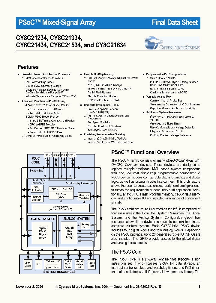 CY8C21534_5559427.PDF Datasheet