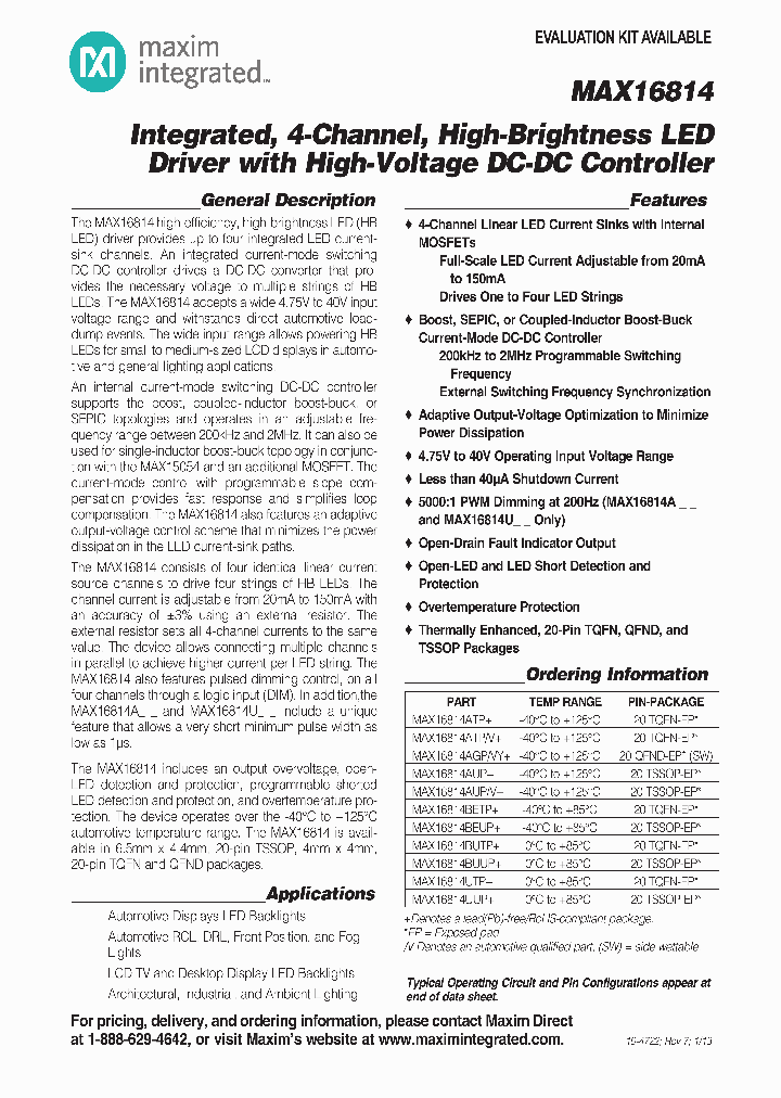 MAX16814ATPV_5559879.PDF Datasheet