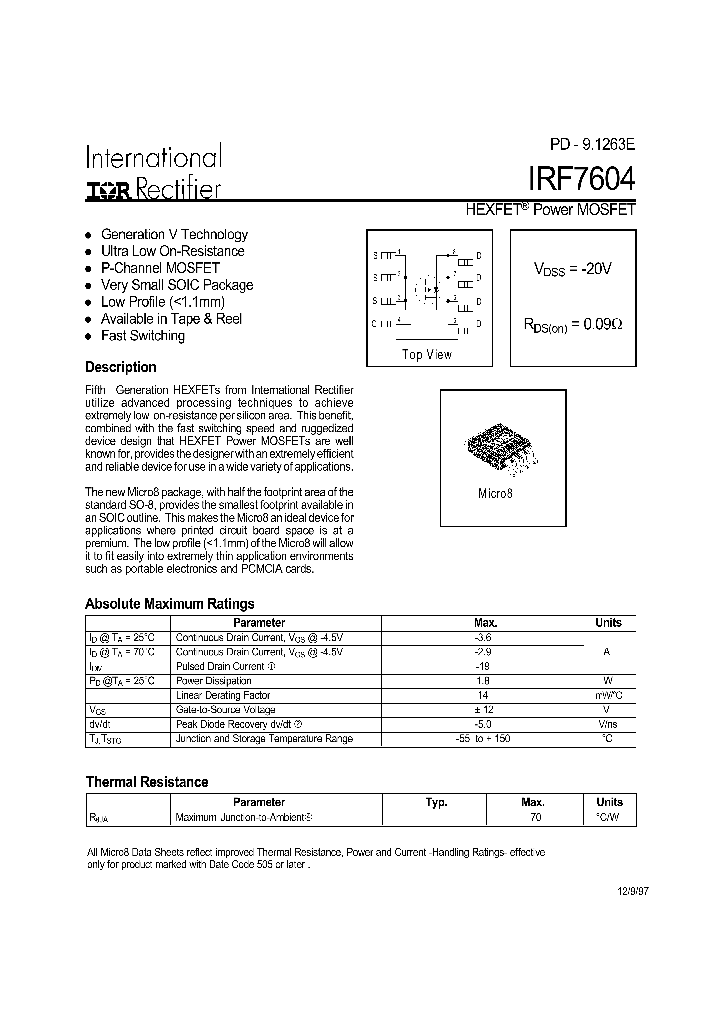IRF7604_5560439.PDF Datasheet