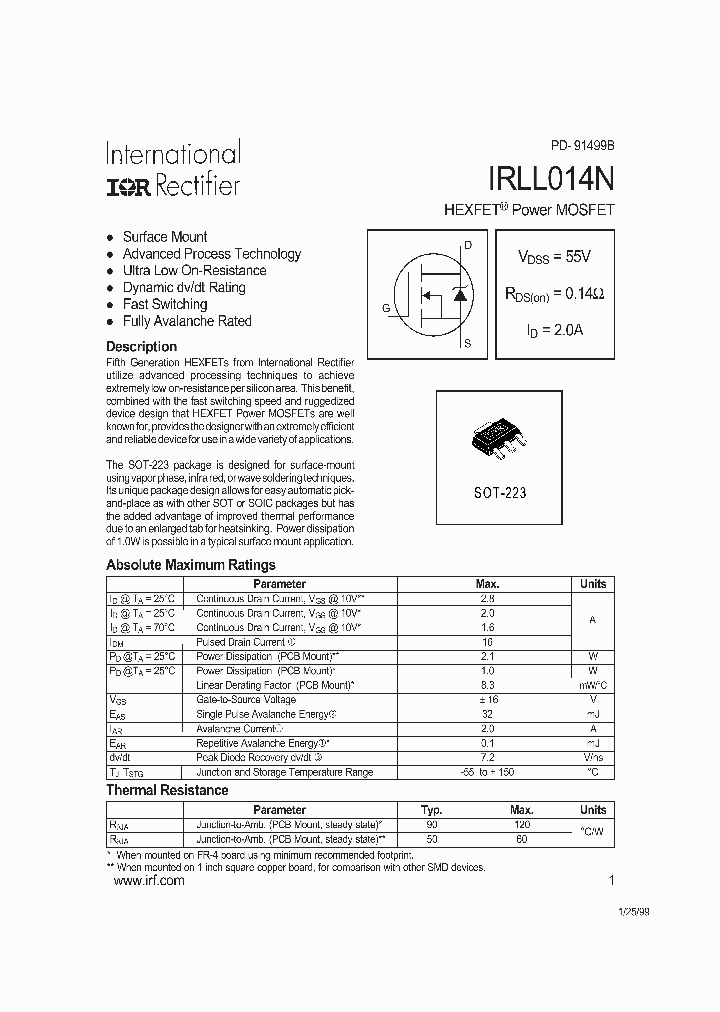 IRLL014N_5566320.PDF Datasheet