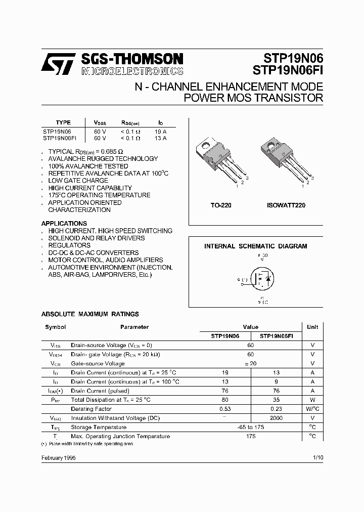 STP19N06_5566977.PDF Datasheet