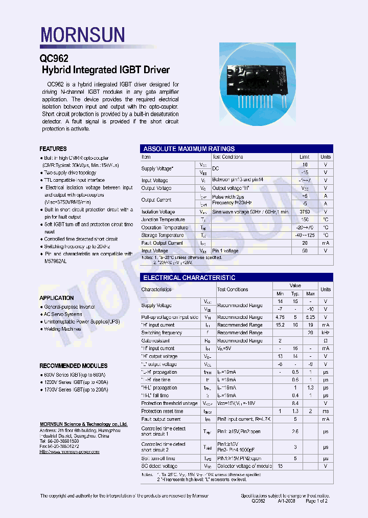 QC962_5567179.PDF Datasheet
