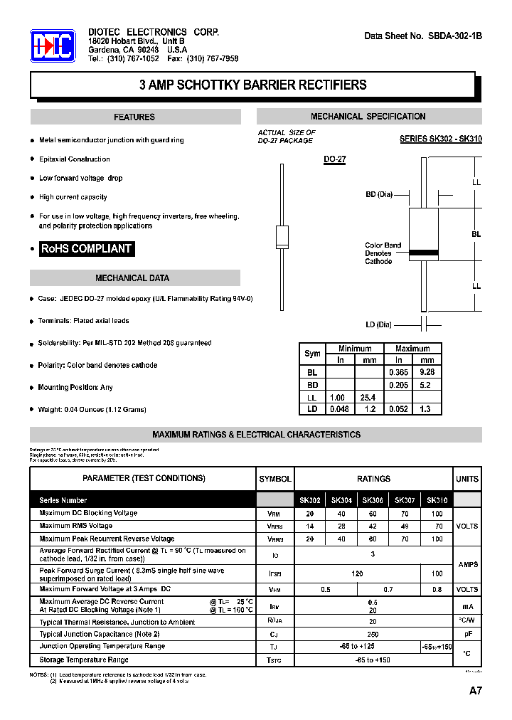 SBDA-302-1B_5570868.PDF Datasheet