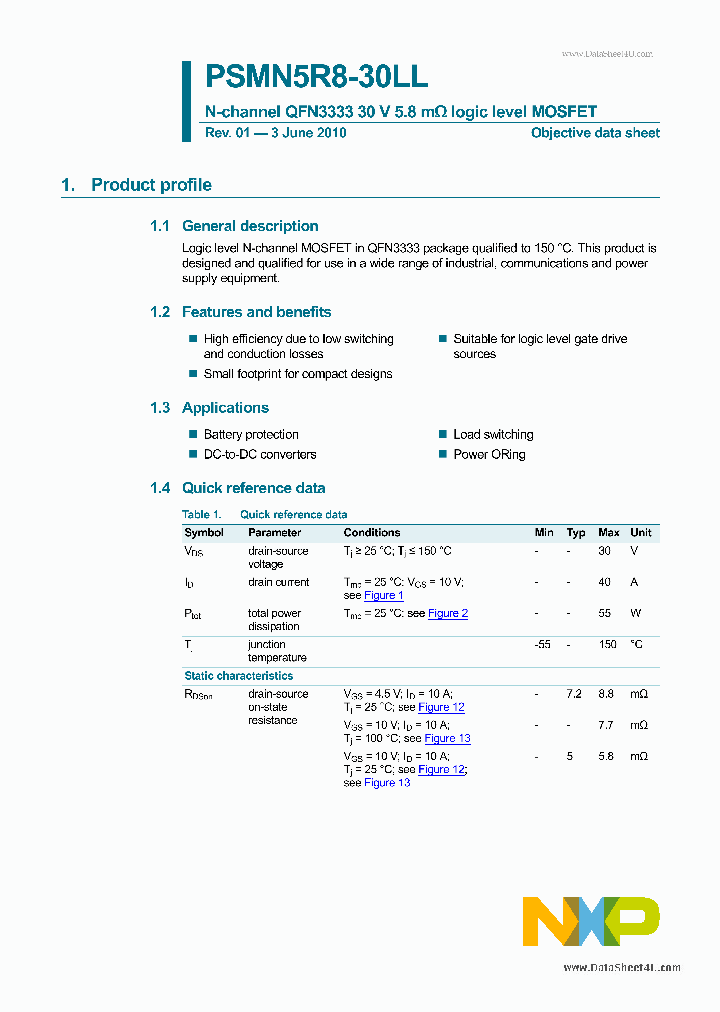 PSMN5R8-30LL_5578643.PDF Datasheet