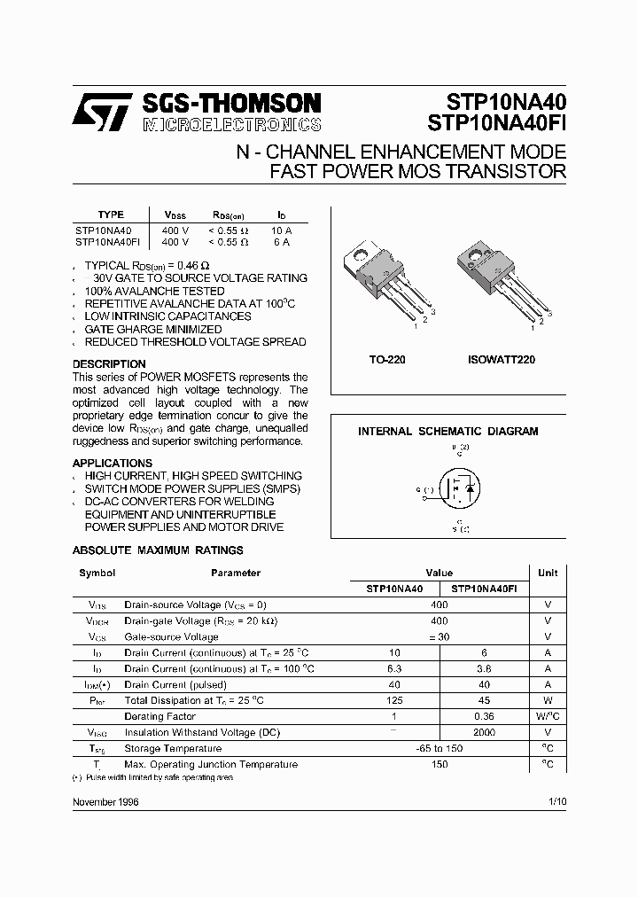 STP10NA40FI_5583067.PDF Datasheet