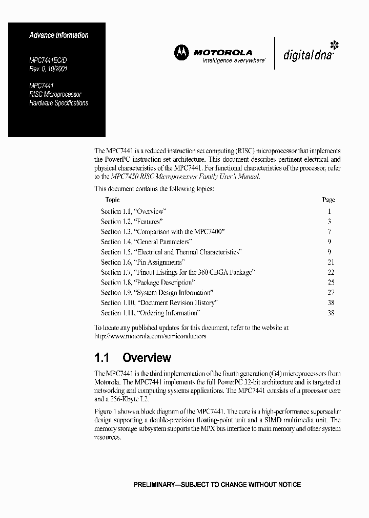 MPC7441EC_5591119.PDF Datasheet
