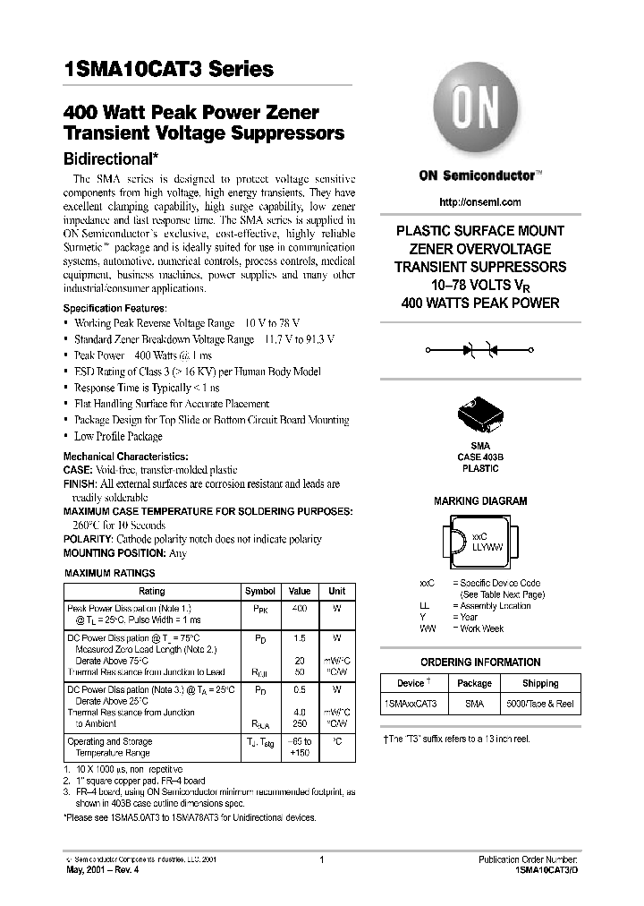 1SMA10CAT3D_5591477.PDF Datasheet