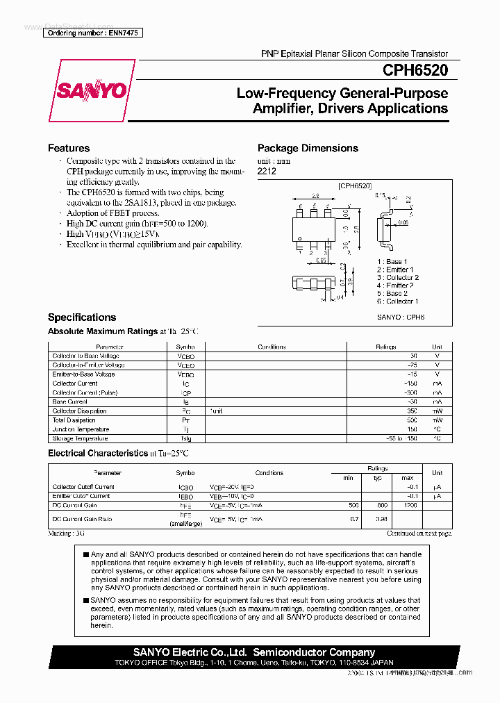 CPH6520_5614576.PDF Datasheet