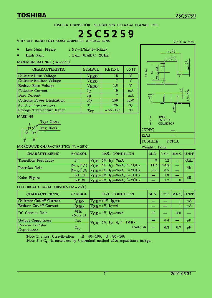 2SC5259_5597743.PDF Datasheet