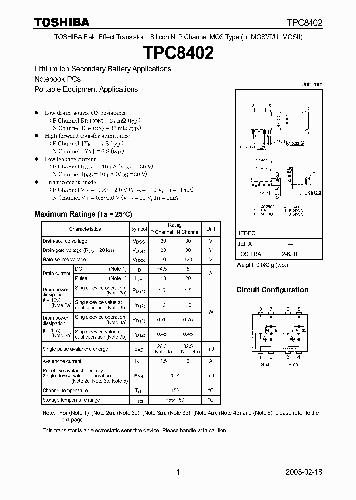 TPC8402_5601498.PDF Datasheet
