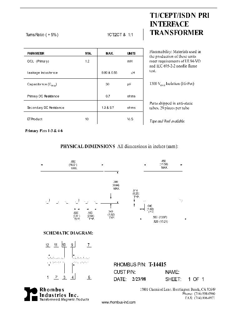 T-14415_5616089.PDF Datasheet
