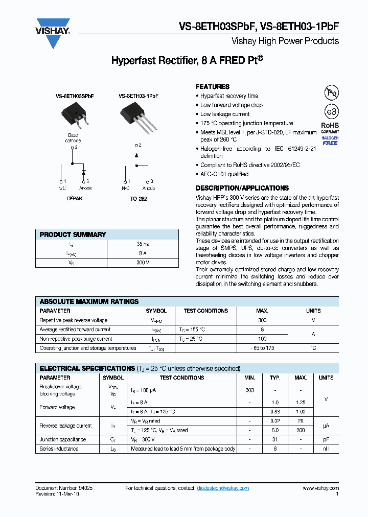 8ETH03SPBF11_5605375.PDF Datasheet