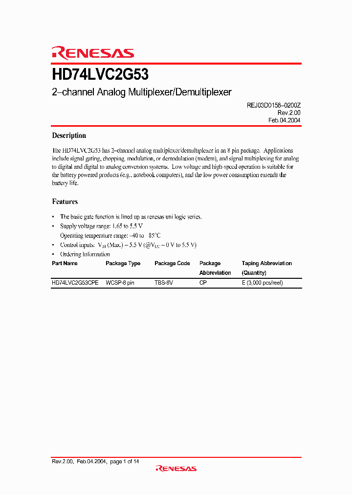 HD74LVC2G53_5616973.PDF Datasheet