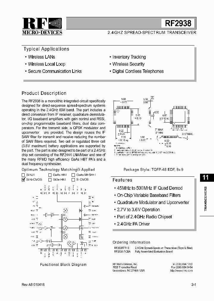 RF2938_5621467.PDF Datasheet