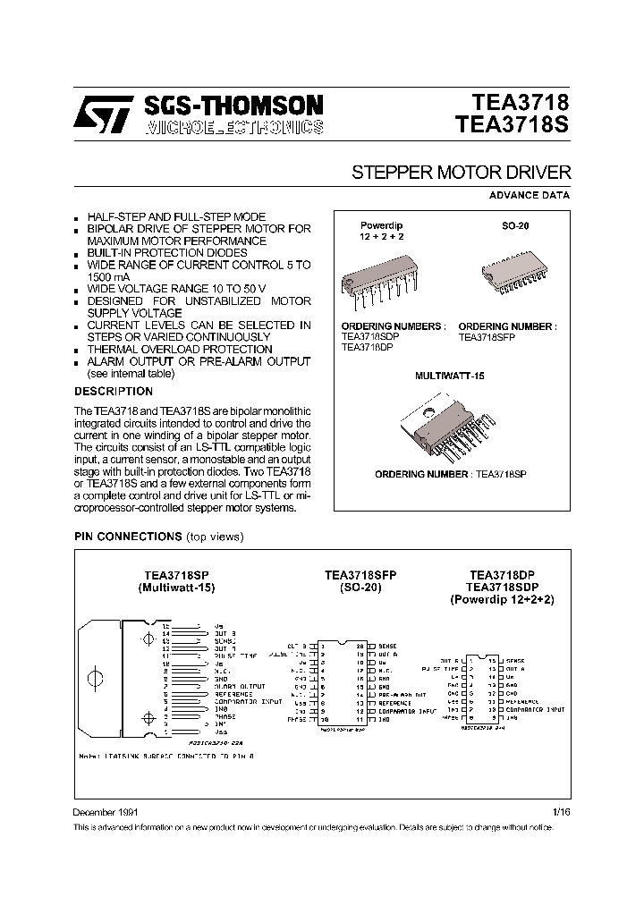 TEA3718SDP_5639064.PDF Datasheet