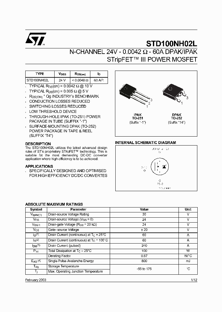 STD100NH02L_5644408.PDF Datasheet