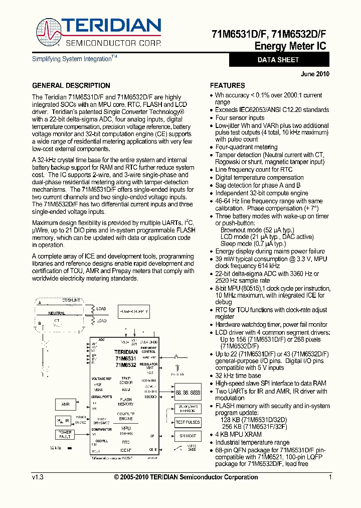 71M6531D10_5657697.PDF Datasheet
