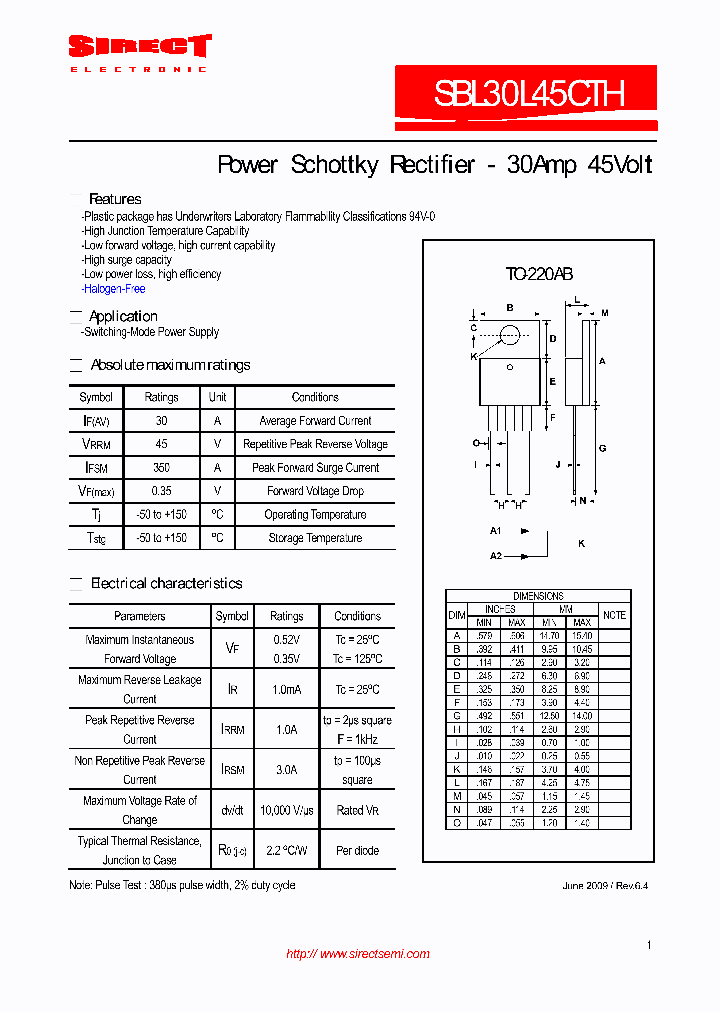 SBL30L45CTH_5668683.PDF Datasheet