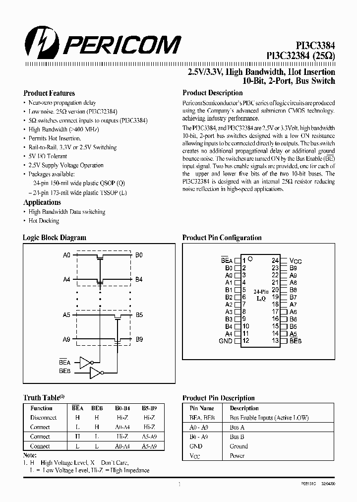 PI3C32384_5679095.PDF Datasheet