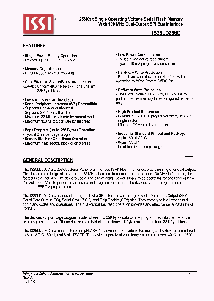 IS25LD256C_5683292.PDF Datasheet