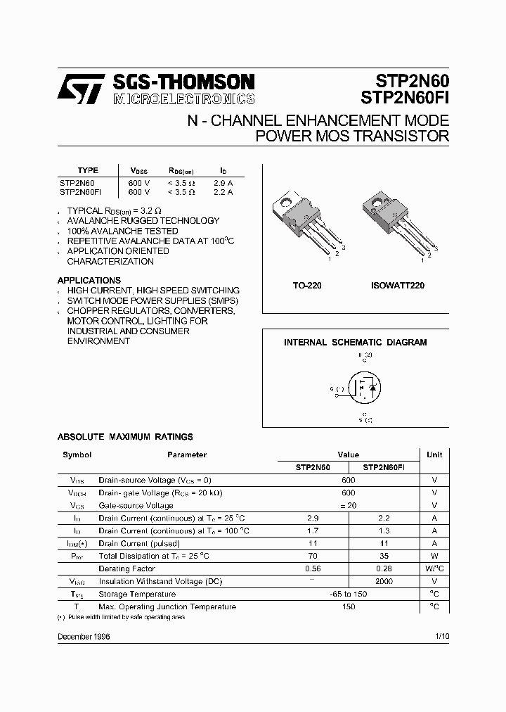 STP2N60_5685455.PDF Datasheet