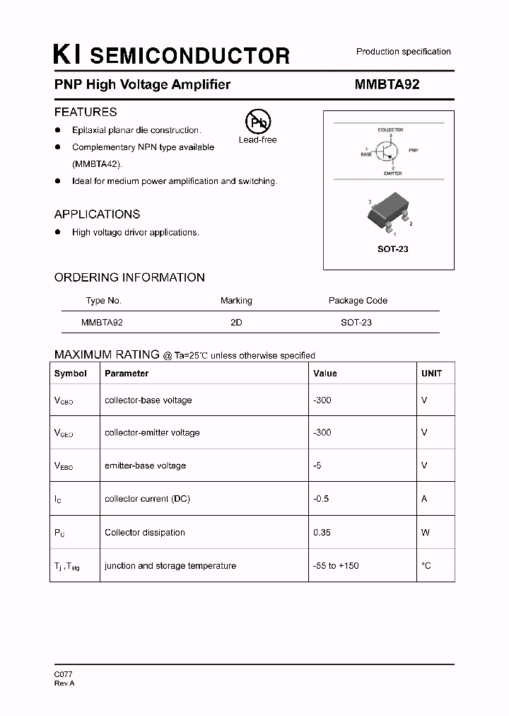 MMBTA92_5695397.PDF Datasheet