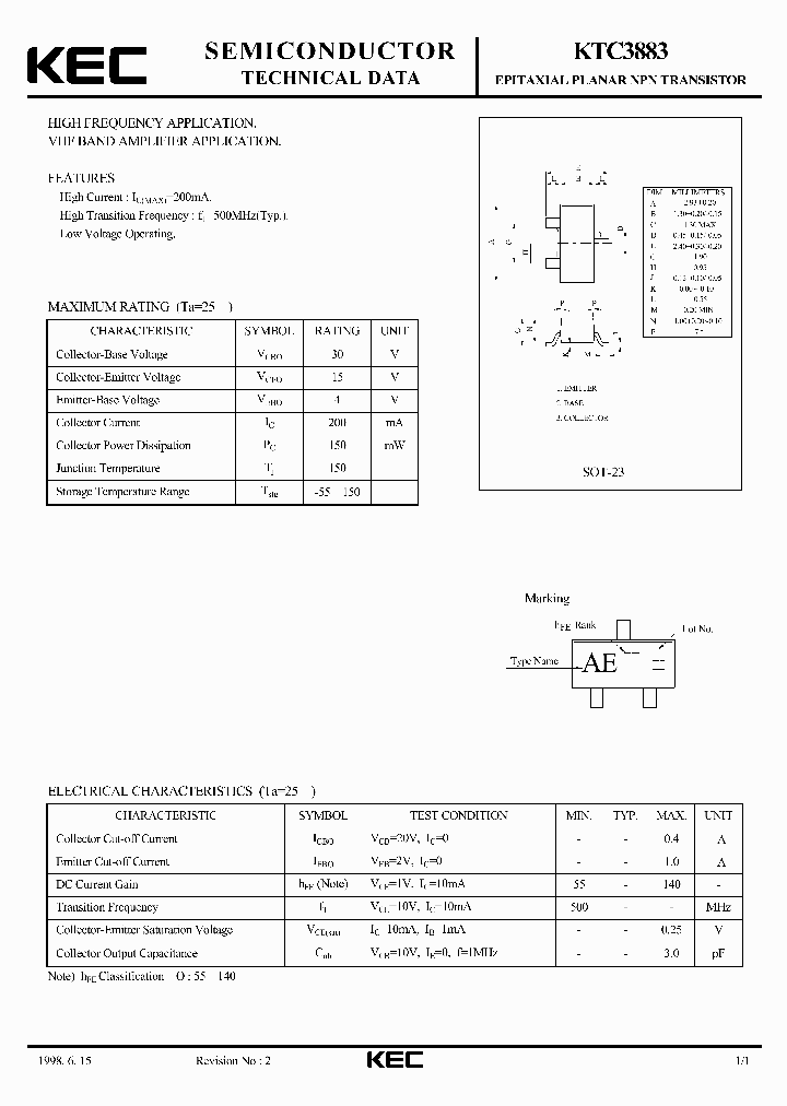 KTC3883_5705719.PDF Datasheet