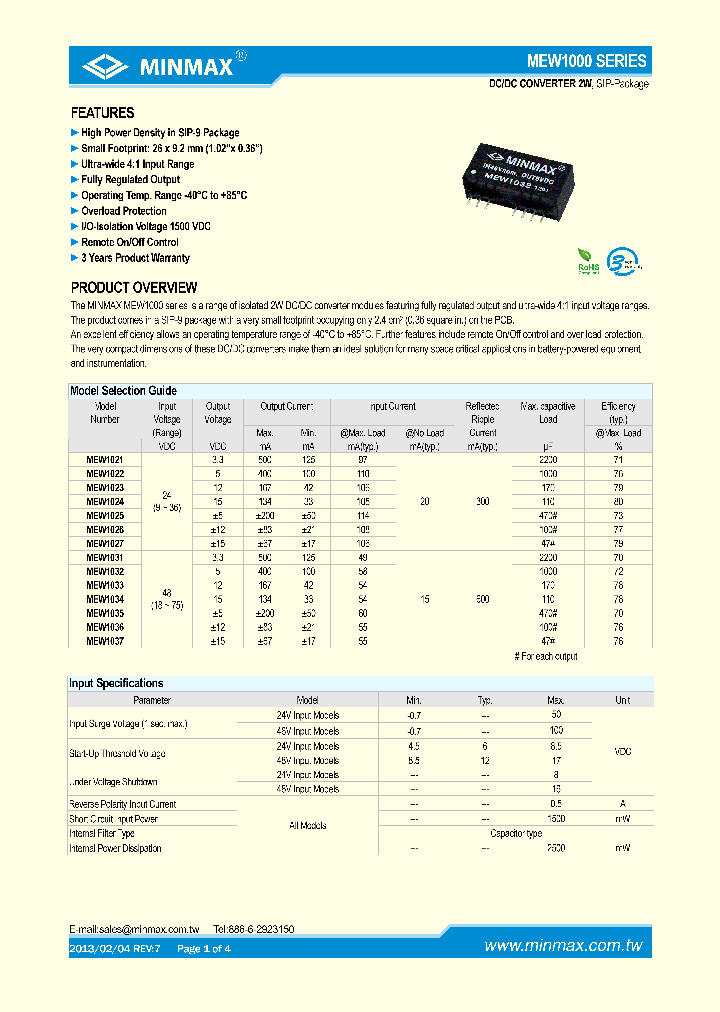 MEW1031_5708267.PDF Datasheet