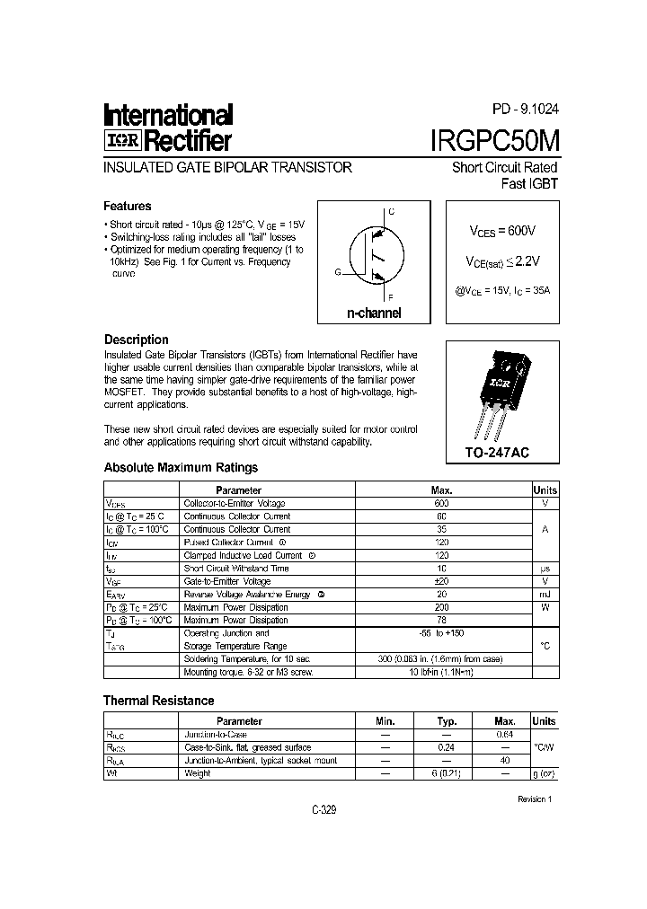 IRGPC50M_5715342.PDF Datasheet