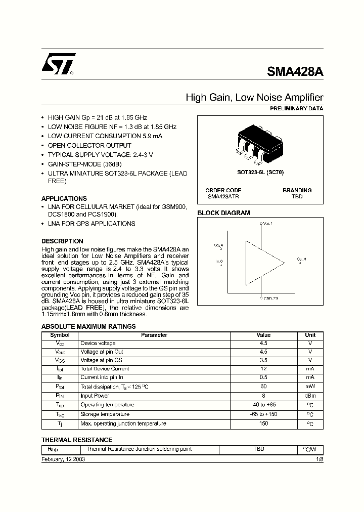 SMA428ATR_5720564.PDF Datasheet