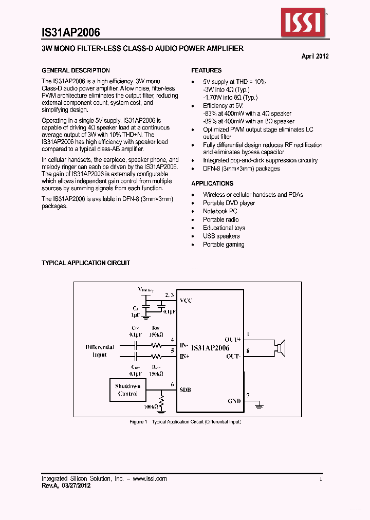 IS31AP2006_5729732.PDF Datasheet