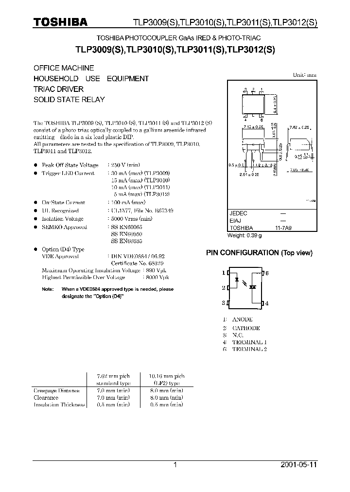 TLP3009S_5737007.PDF Datasheet