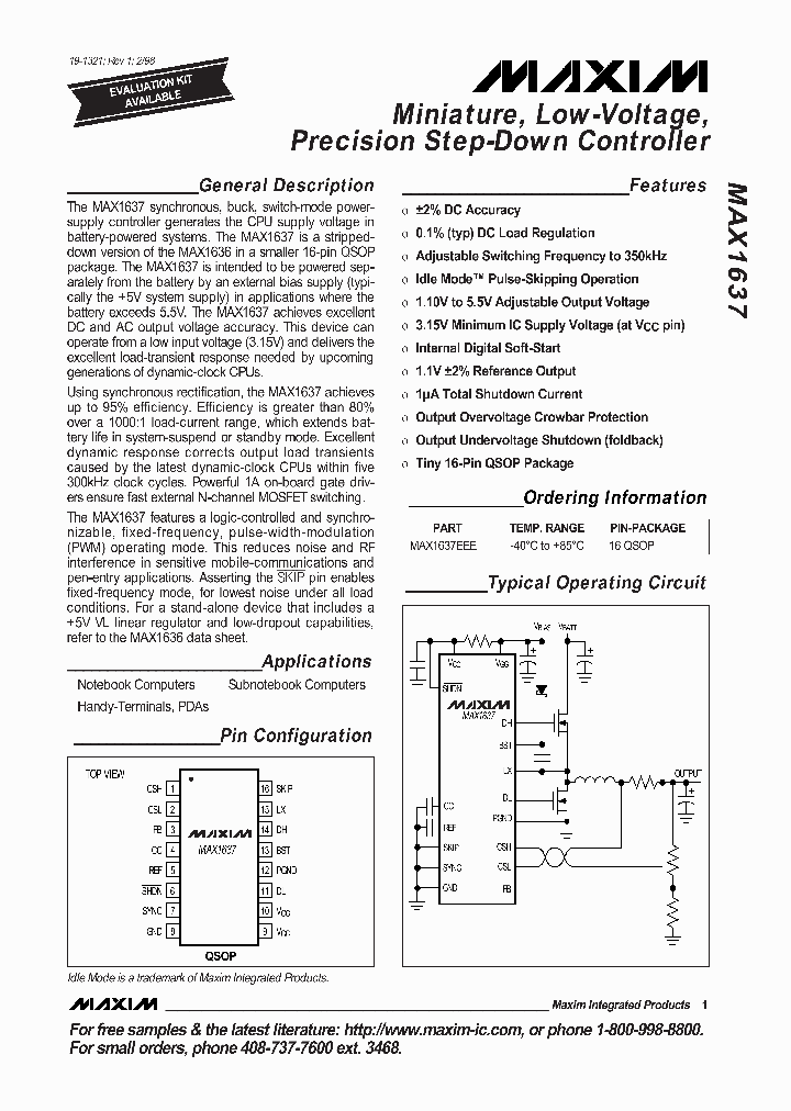 MAX1637EEE_5739315.PDF Datasheet