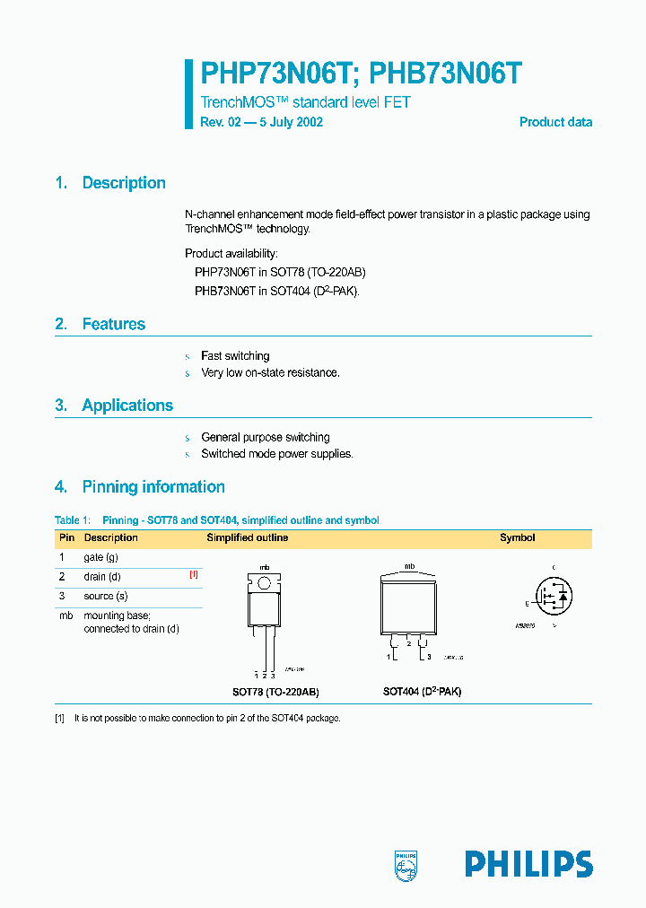PHP73N06_5740981.PDF Datasheet
