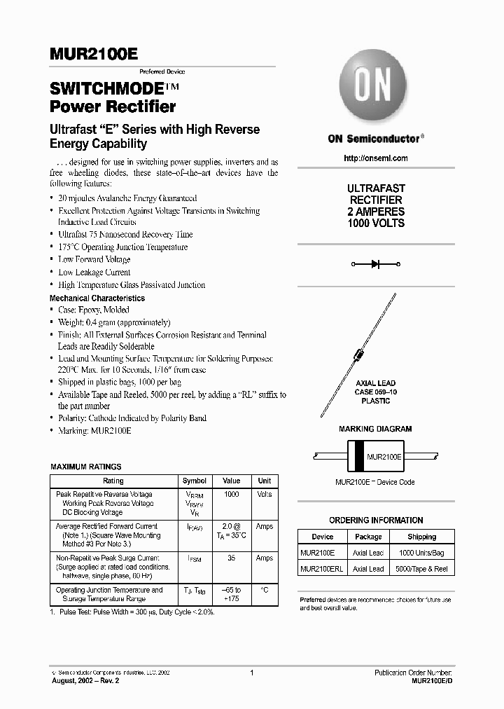 MUR2100E-D_5746446.PDF Datasheet