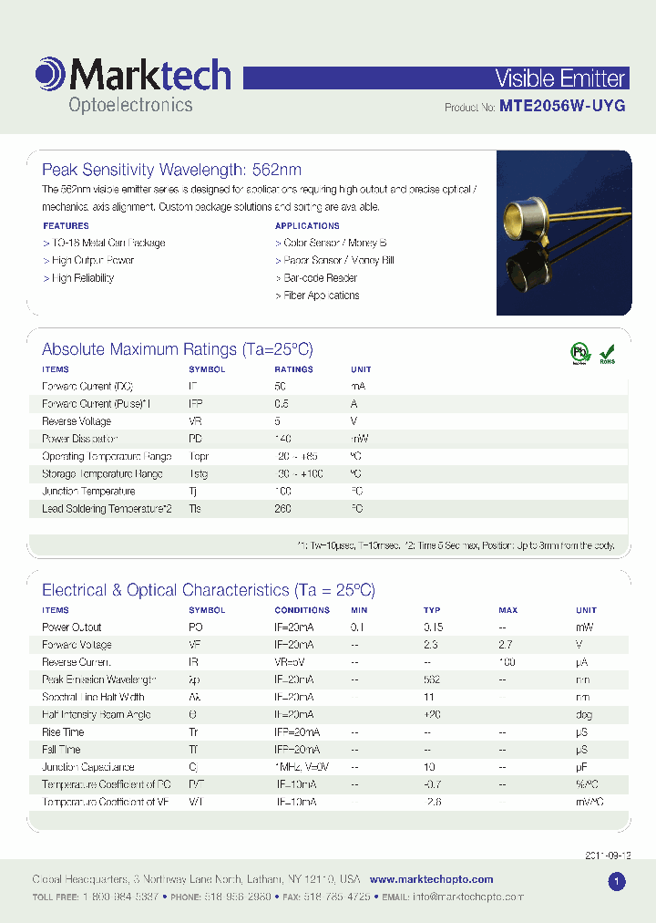 MTE2056W-UYG_5747575.PDF Datasheet