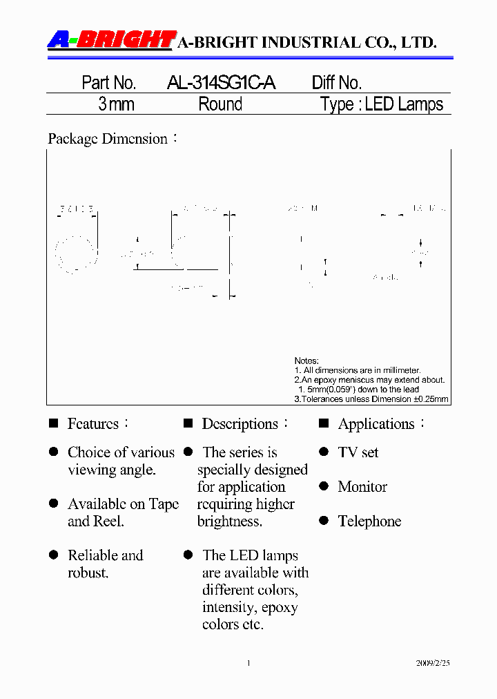 AL-314SG1C-A09_5750476.PDF Datasheet