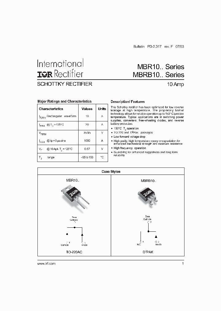 MBRB1045TRL_5769746.PDF Datasheet