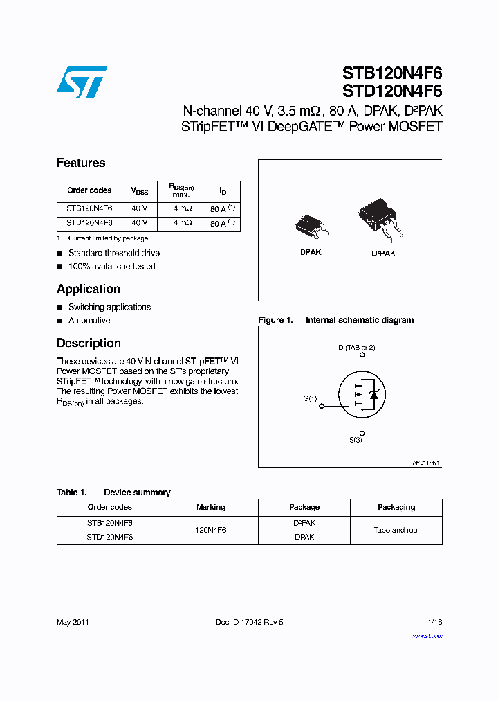 STD120N4F6_5772799.PDF Datasheet