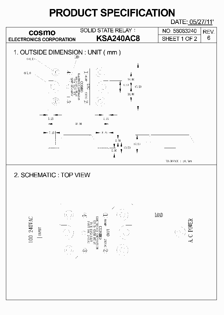 KSA240AC811_5773813.PDF Datasheet