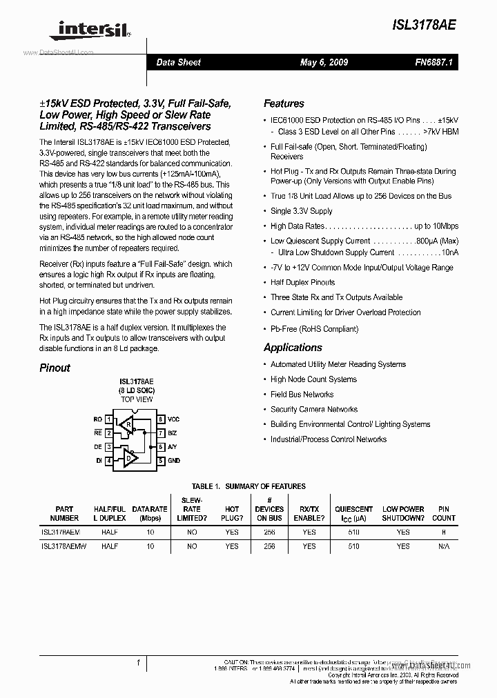 ISL3178AE_5779150.PDF Datasheet