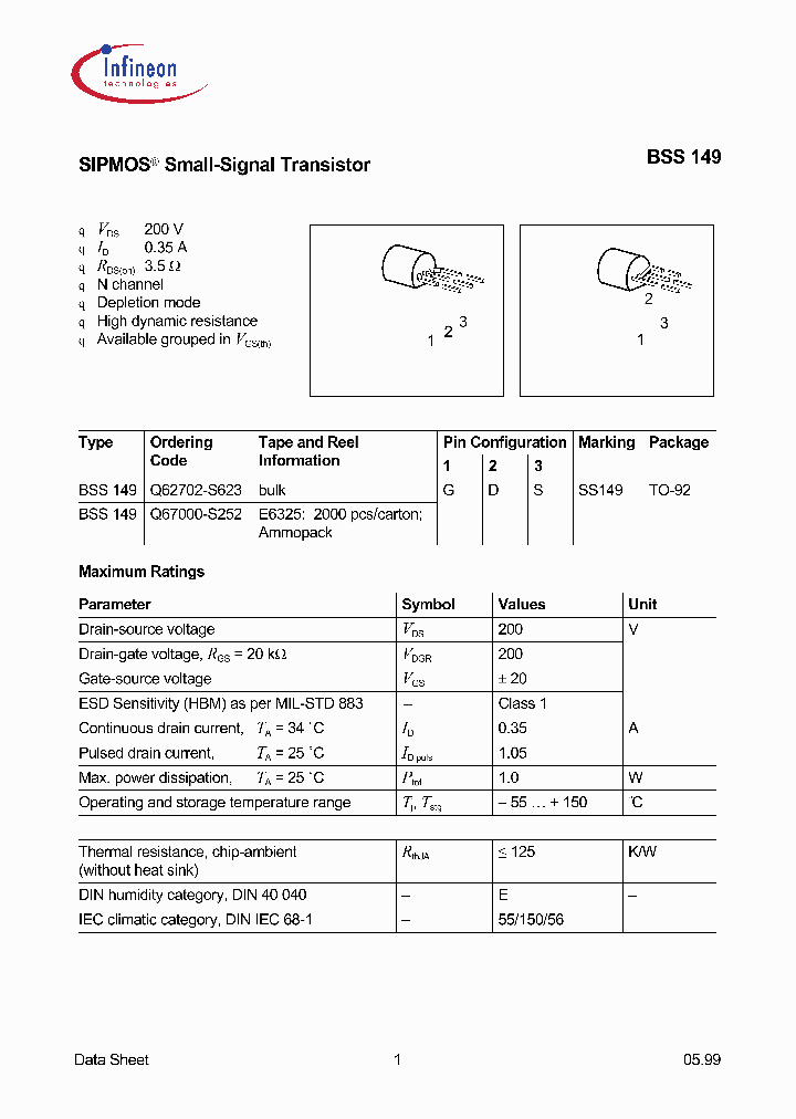 BSS149E6325_5786770.PDF Datasheet