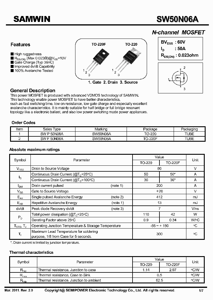 SWF50N06A_5786948.PDF Datasheet