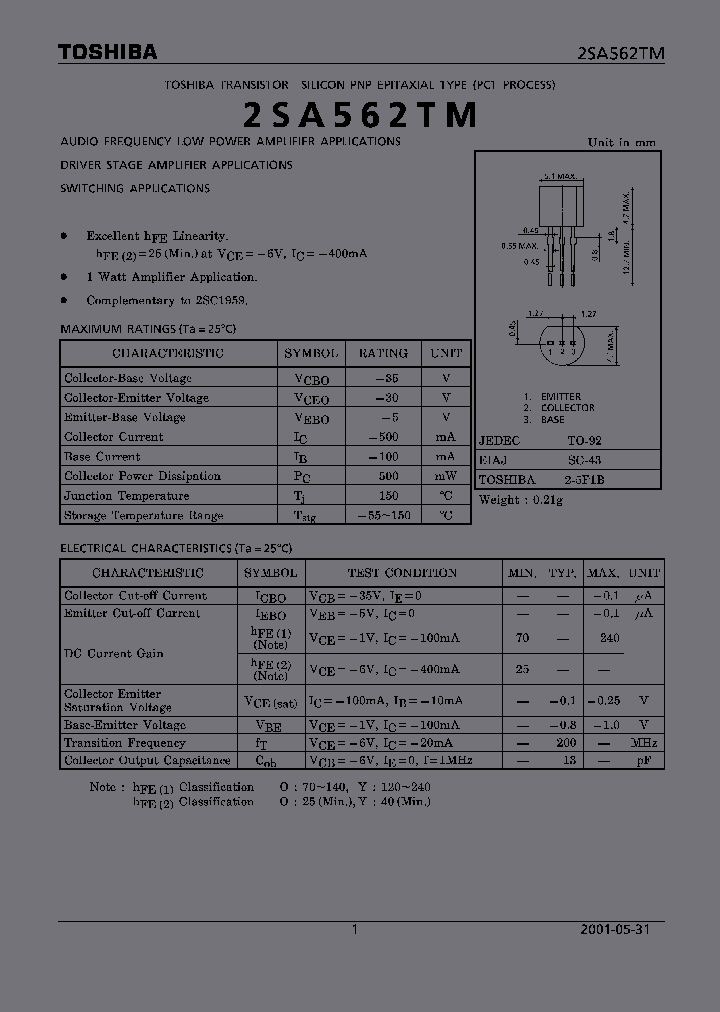 2SA562TMO_5789601.PDF Datasheet