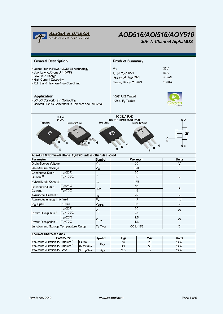 AOY516_5797435.PDF Datasheet