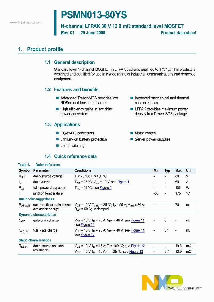PSMN013-80YS_5800563.PDF Datasheet