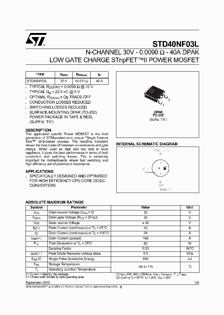 STD40NF03LT4_5809747.PDF Datasheet