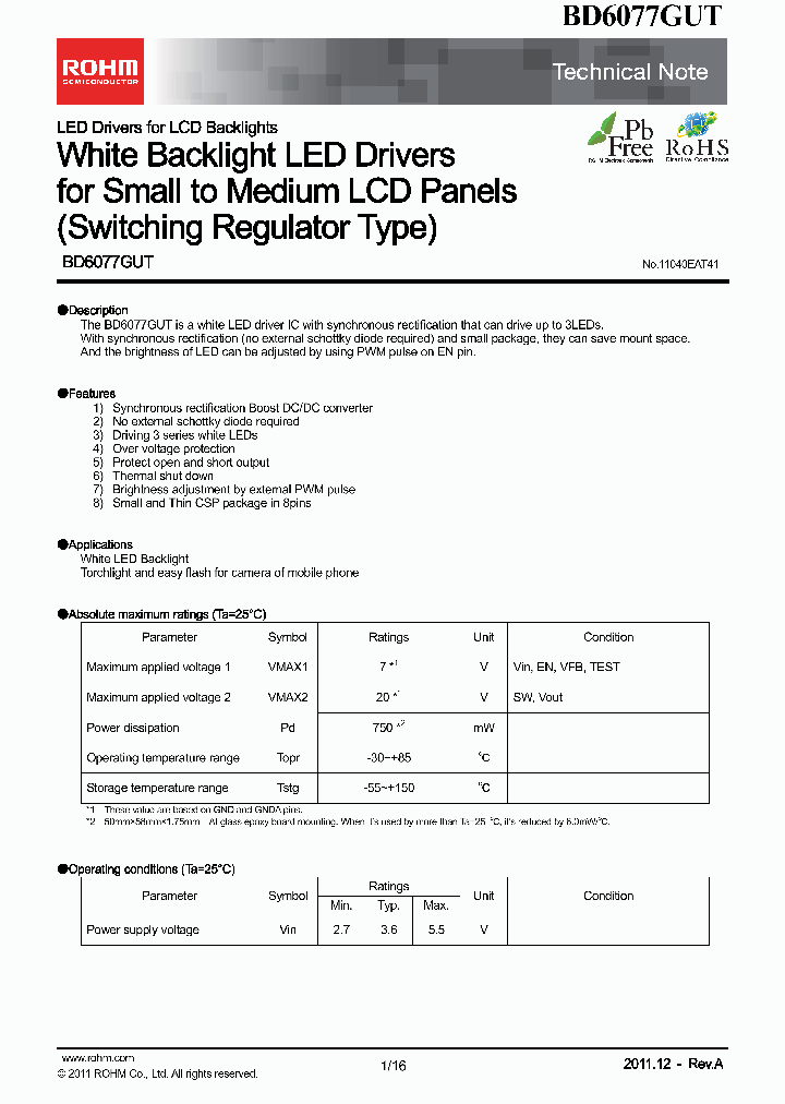 BD6077GUT-E2_5823178.PDF Datasheet
